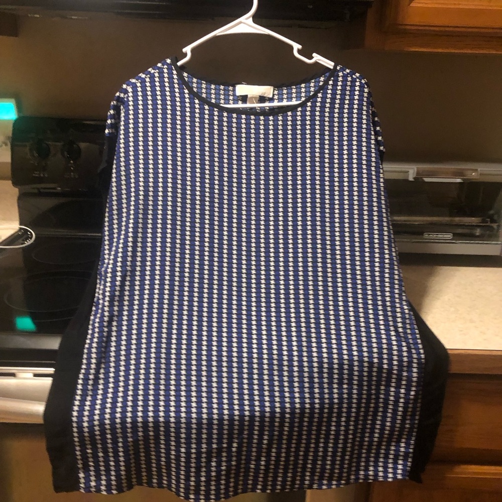 MICHAEL Michael Kors Navy and White Blouse
